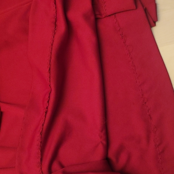 Fabulous 1970s International Ladies Garment Workers Union Vintage Deep Red Dress - Picture 7 of 17